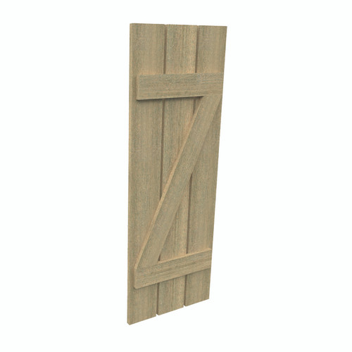 18 inch by 51 inch Plank Shutter with 3-Plank, Z-Batten